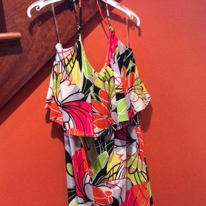 Halter floral maxi dress